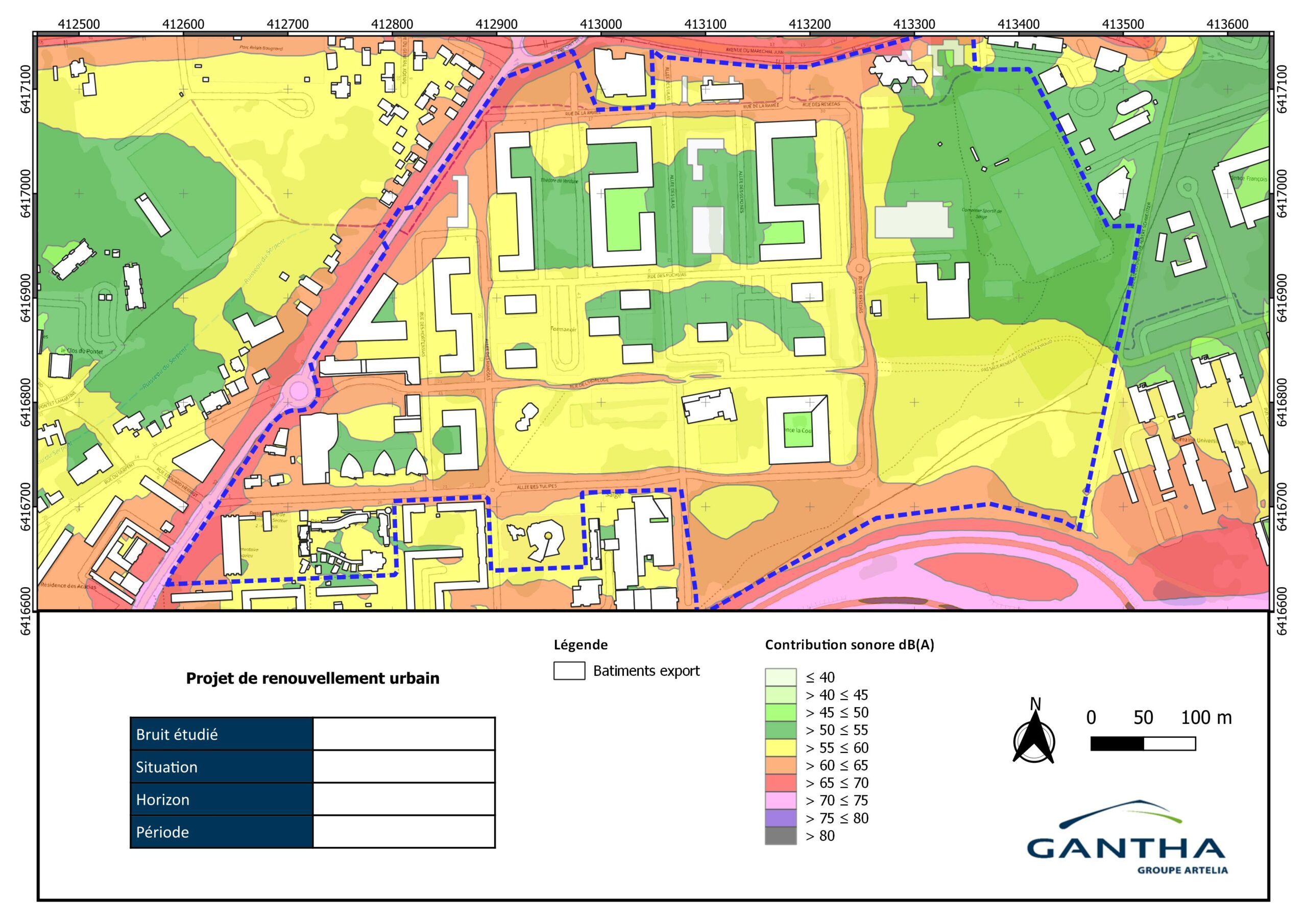 Cartographie des niveaux sonores – Soundplan et Qgis