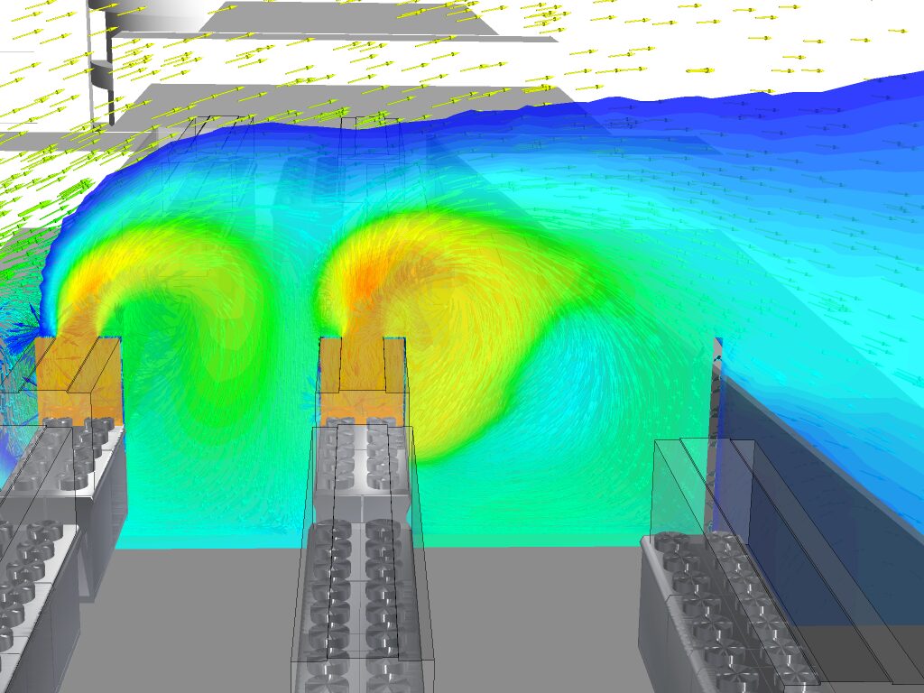 Visualisation des flux d’air autour de groupes frigorifiques
