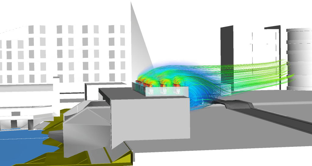 7 Visualisation des flux d’air avec écrans acoustiques