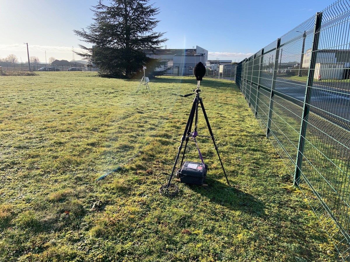 Mesures acoustique et météorologique en limite de propriété d’une ICPE